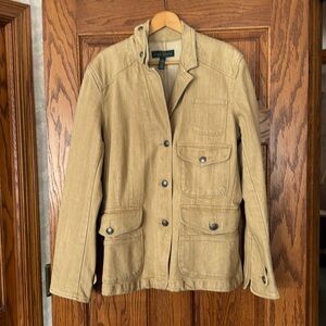 LRL Lauren Jeans Co. Tan Denim Jacket.  Women’s XL.